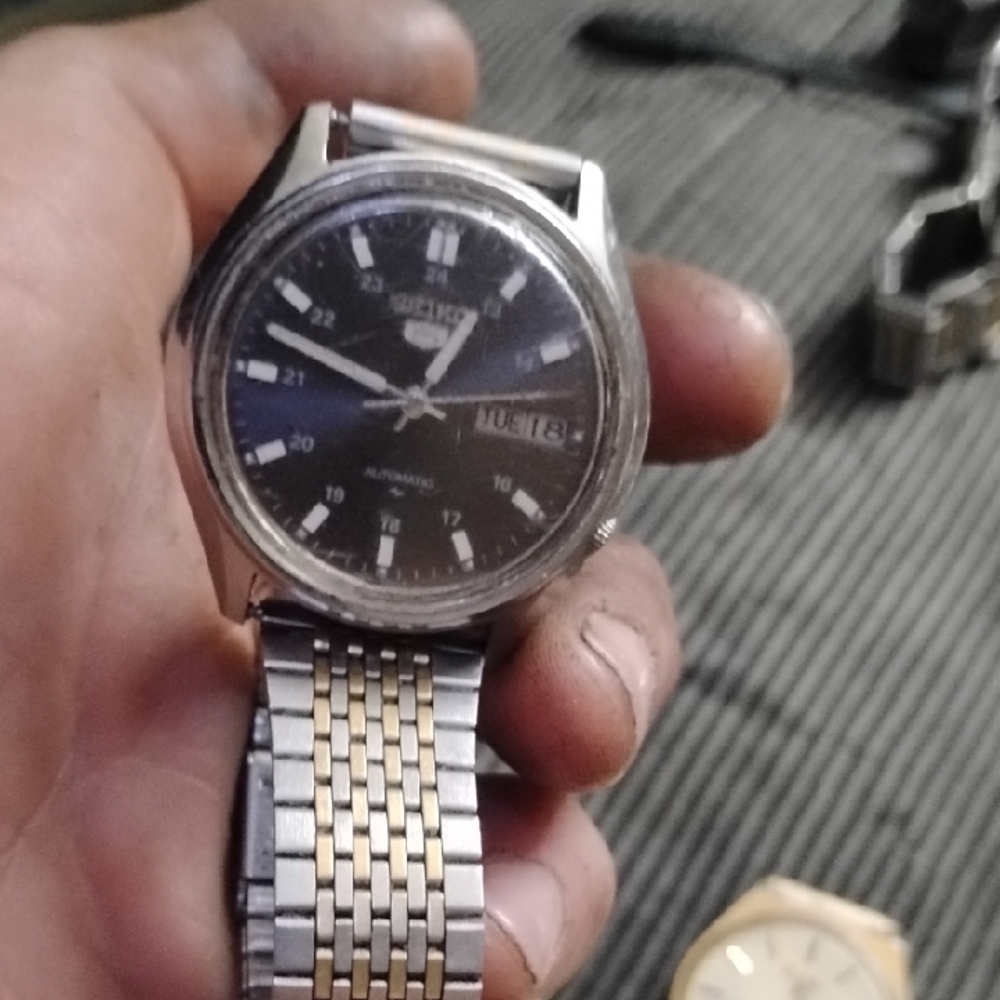 Seiko 5 Automatic Watch With Day And Date Window